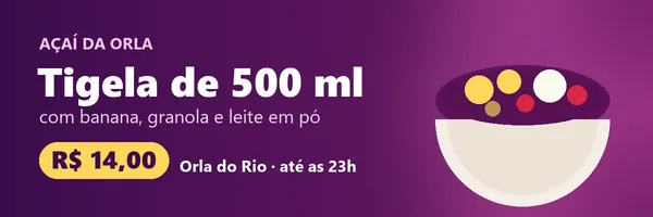 Anúncio de exemplo: tigela de açaí de 500 ml por R$ 14,00